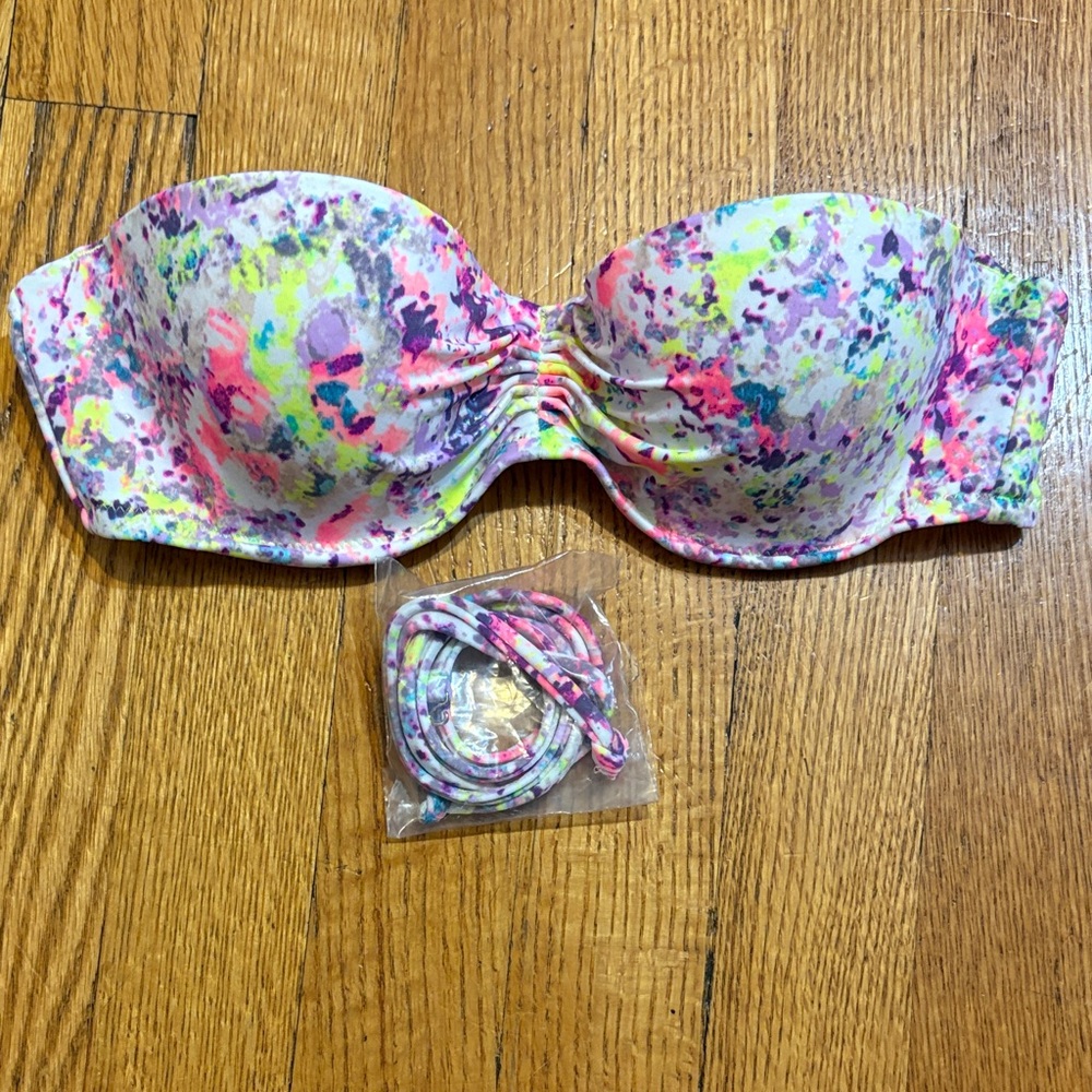 Victorias Secret Colorful Strapless Bikini Top